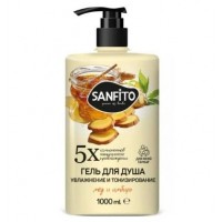 SANFITO гель для душа 1000мл Мед и имбирь Увлажнение и тонизирование